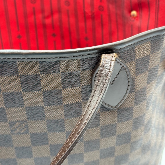 2010 Authentic Louis Vuitton Damier Ebene Neverfull MM Tote - Picture 9 of 16